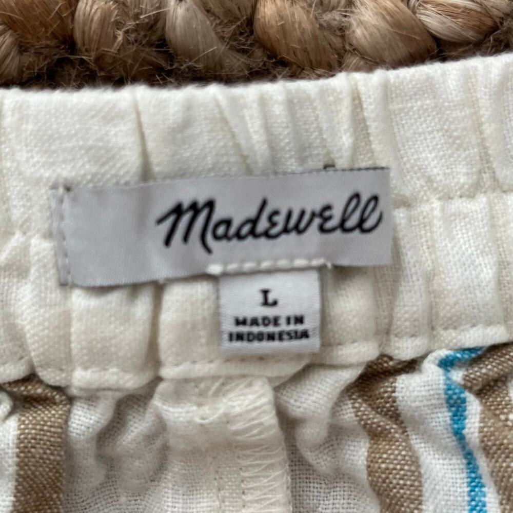 Madewell Column Maxi Skirt 100% Linen Surplus Stripe Size L NWOT Resort Coastal - Picture 4 of 10